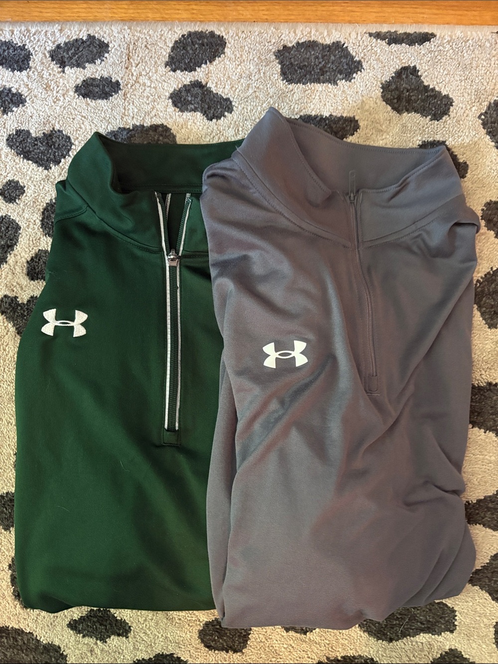 Under Armour mens Athletic quarter zip  - Forest Green and Gray